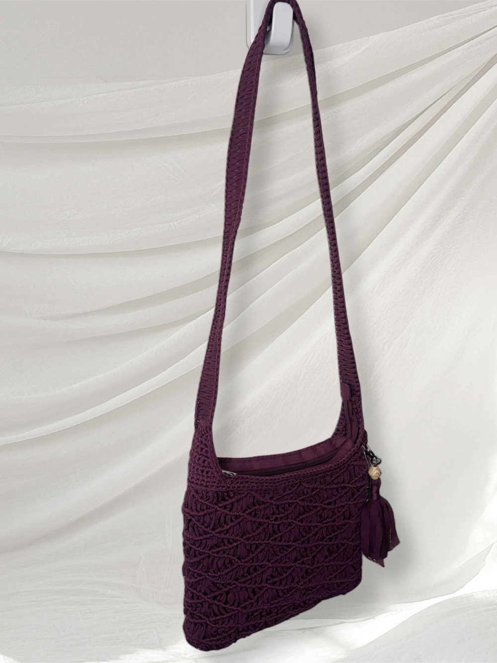 The SAK Carlisle handwoven plum crossbody bag- NEW (NWT) - Picture 13 of 14
